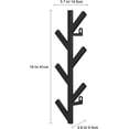 thumbnail image 4 of Perchero vertical negro de pared de 40,64 cm, perchero de pared moderno de metal, para sombreros, chaquetas, bolsos, entrada dormitorio (altura 40,64 cm), 4 of 5