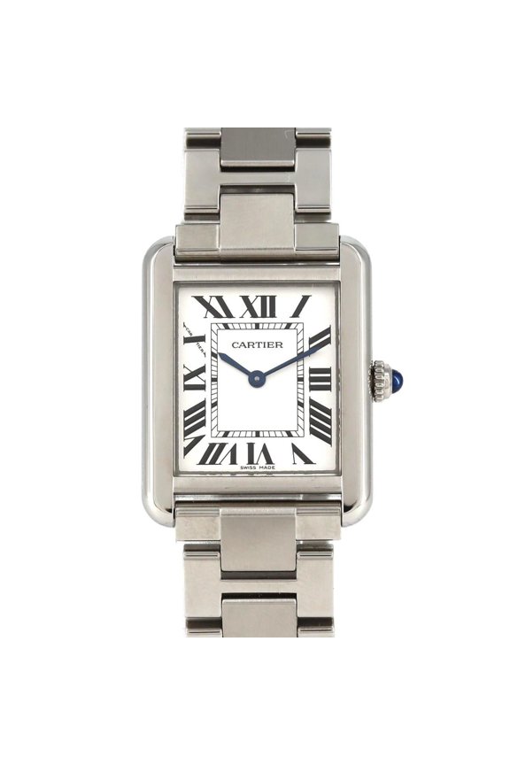 Pre-Owned Cartier Tank Solo SM W5200013 Stainless Steel Quartz Watch (Good)