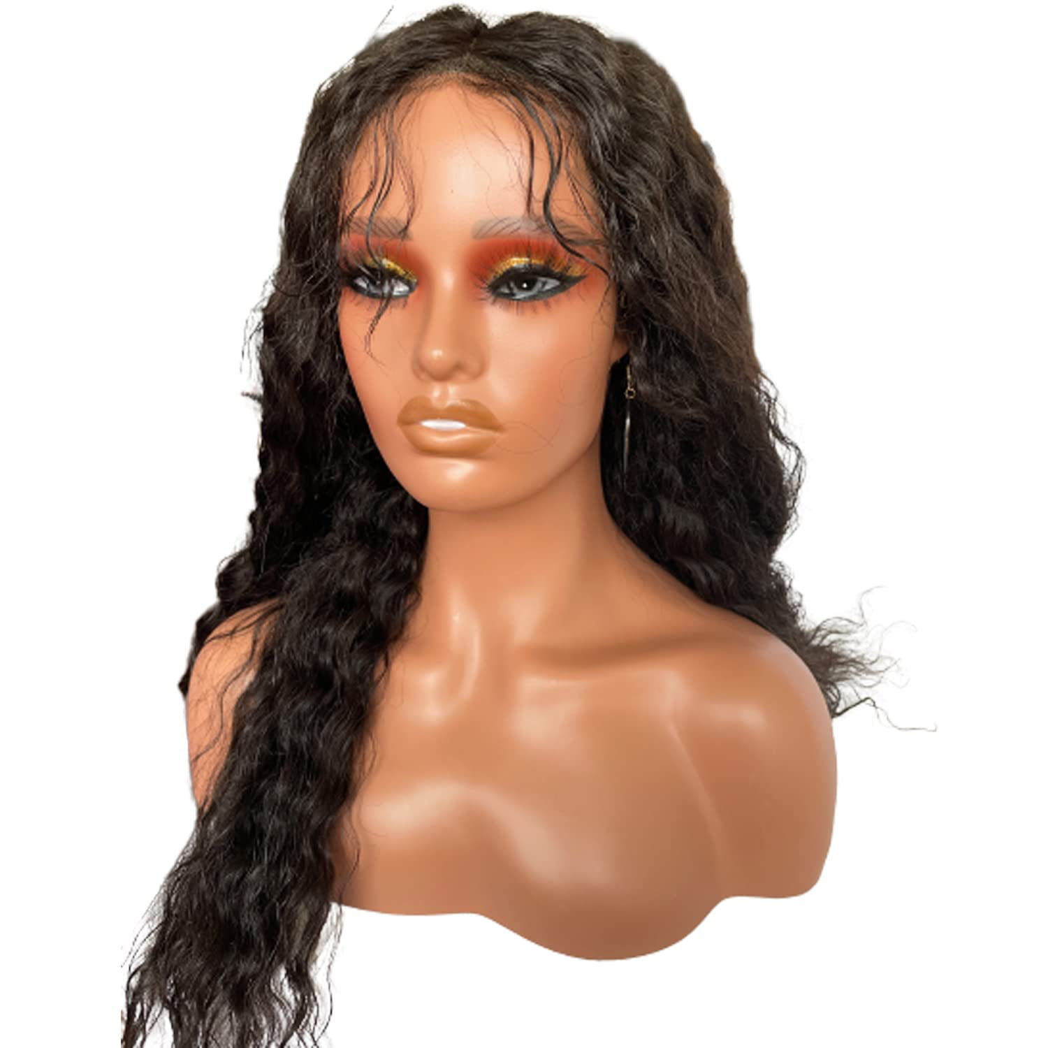  Realistic Female Mannequin Head with Shoulder Display Manikin  Head Bust for Wigs,Makeup,Beauty Accessories Displaying : Everything Else