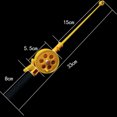 thumbnail image 4 of Mini Ice Fishing Rod 33cm Yellow Plastic Beginner Children Lake Pond River Fishing Reel Pole, 4 of 9