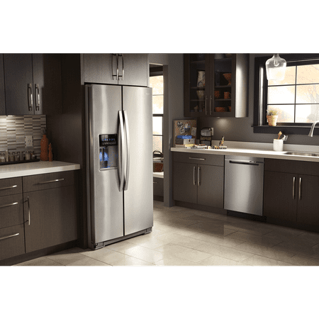 Whirlpool - 28.4 Cu. Ft. Side-by-Side Refrigerator with In-Door-Ice Storage - Stainless Steel