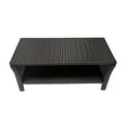 Antony Outdoor Wicker Coffee Table, Brown