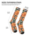 thumbnail image 2 of Lsque Autumn Pumpkins Gingham Pattern Sport Compression Socks for Men & Women 15-20 mmHg Knee High Nurse Pregnant Running Medical and Travel Athletic, 2 of 6