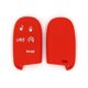 thumbnail image 4 of Para Jeep Grand Cherokee Dodge Challenger Charger Dart Durango Journey Chrysler 300 Rojo Silicona 5 Botones Smart Key Fob Remote Cover Funda protectora de entrada sin llave, 4 of 4