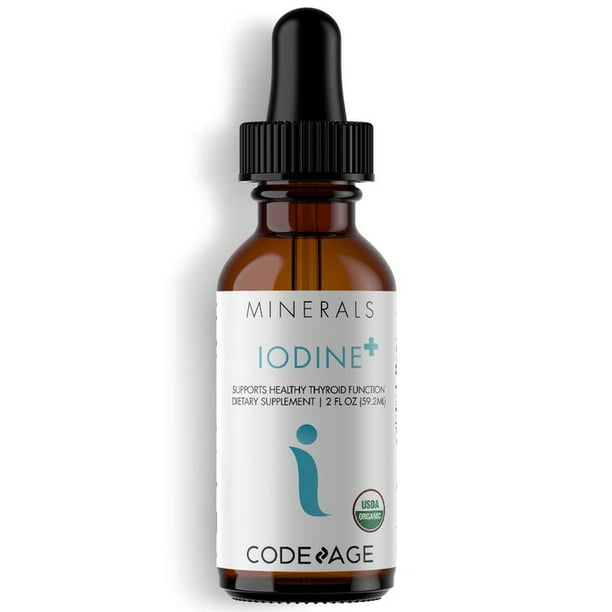 Codeage Iodine + Supplement, USDA Certified Organic, Vegan Liquid