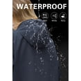 thumbnail image 6 of American Trends Womens Rain Jacket Long Waterproof Rain Jacket Women Lightweight Womens Raincoat Packable Trench Coats Navy XL, 6 of 7