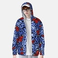 thumbnail image 3 of Picia Abstract Colorful Butterflies Women's Men's UPF 50+ Sun Protection Hoodie Shirt Long Sleeve SPF Fishing Outdoor UV Hiking Lightweight Shirts-3X-Large, 3 of 9