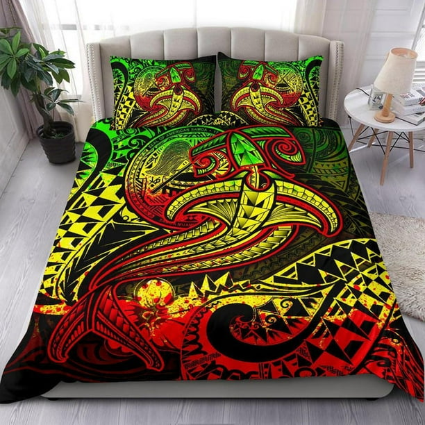 Juego de cama Samoa Americana - Reggae Shark Polynesian Tattoo