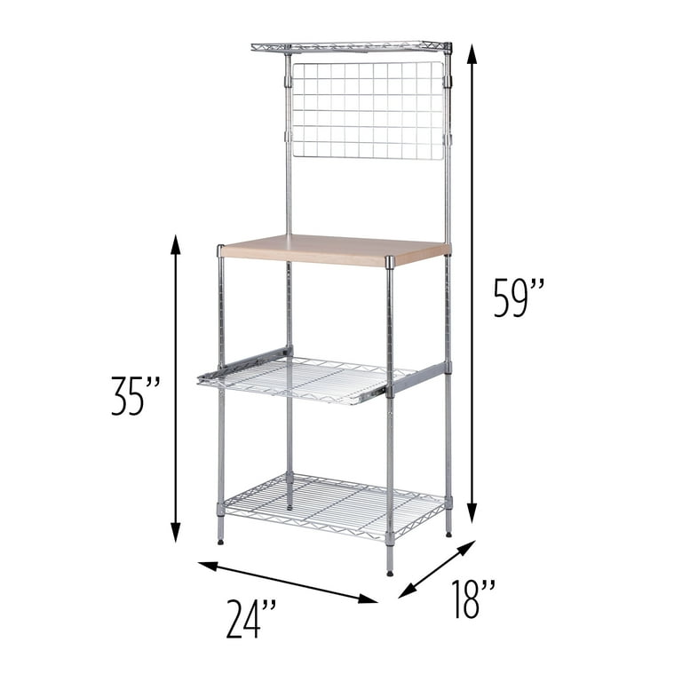 Chrome over microwave shelf sale