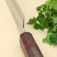 thumbnail image 6 of Yoshihiro VG-10 46 Layers Hammered Damascus Santoku Japanese Multipurpose Chef Knife (Octagonal Rosewood Handle) (7" (180mm)), 6 of 8