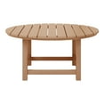 thumbnail image 3 of WestinTrends Malibu Low Outdoor HDPE Round Patio Coffee Table, Teak, 3 of 15