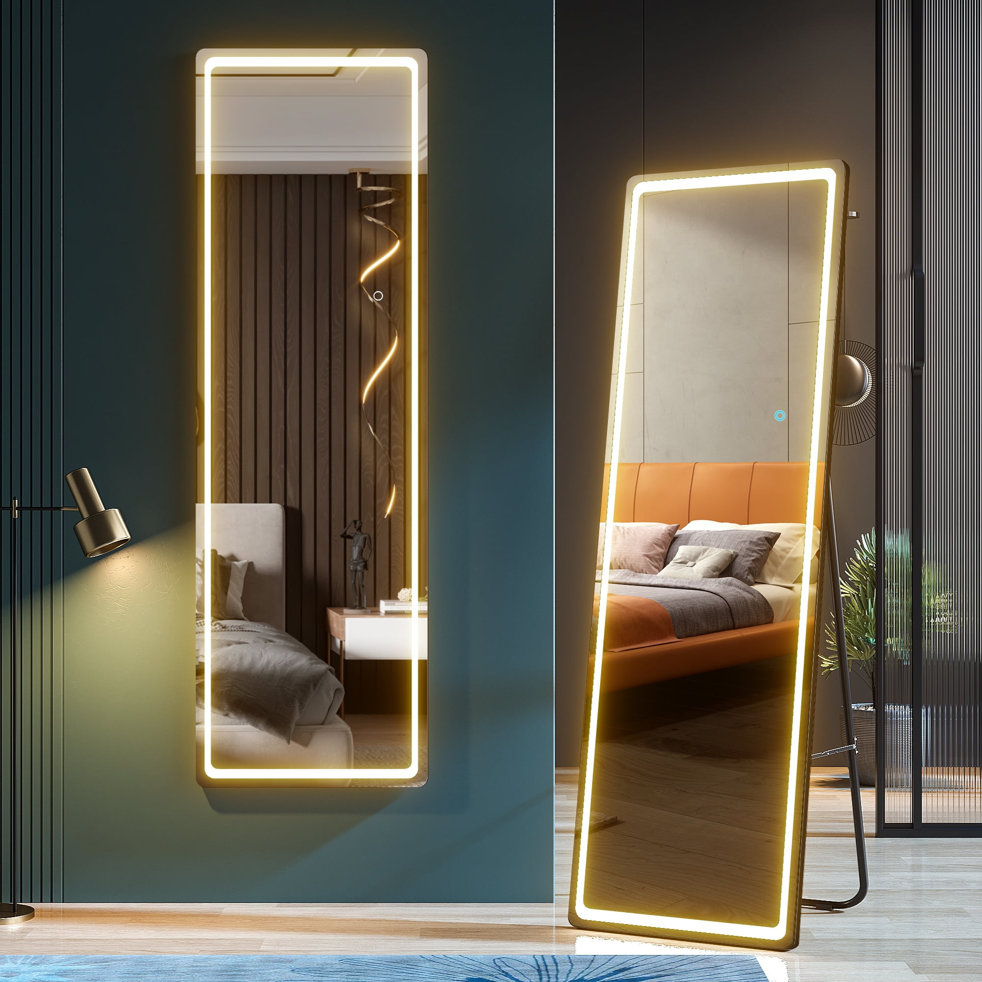 Lvifur 63"x20" LED Full Length Mirror, Large Bedroom Dressing Mirror