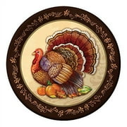 Creative Converting 8 Count Sturdy Style Round Paper Plates, 8.75", Thanksgiving Splendor