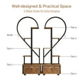 thumbnail image 7 of Walsport 6 Tier Plant Stand Indoor,Heart-Shape Plant Shelf with Drawer&Roller,Metal with Wood Plant Shelf for Home Decor,2pcs, 7 of 7