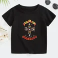thumbnail image 3 of Camiseta de algodón para niños y niñas de 2 a 14 años con banda de rock Gun N Roses, camisetas de manga corta con estampado de música Kpop, ropa informal para bebés, 3 of 5