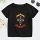 thumbnail image 3 of Camiseta de algodón para niños y niñas de 2 a 14 años con banda de rock Gun N Roses, camisetas de manga corta con estampado de música Kpop, ropa informal para bebés, 3 of 5