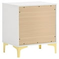 thumbnail image 5 of Maklaine Modern 5-piece Wood Queen Bedroom Set in White and Gold, 5 of 13