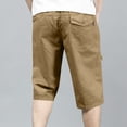 thumbnail image 4 of Cargo Shorts for Men Knee Length Elastic Waist Shorts Long Blew Knee Capri Big and Tall Cargo Shorts Multi-Pocket Relaxed Fit Casual Hiking Military Long Shorts,Yellow 5XL, 4 of 4