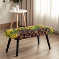 thumbnail image 4 of Whosucclay Leopard Sunflower Print Dining Room Bench Covers Non-Slip Bench Chair Slipcovers Dust Proof Bench Seat Cushion Slipcovers Removable Bench Protectors for Wedding, Hotel, Party, 4 of 7