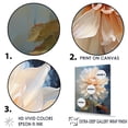 thumbnail image 3 of Designart "Minimalist Beige And Blue Dahlia IV" Dahlia Floater Framed Wall Art Prints, 3 of 5