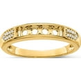thumbnail image 5 of 14K Yellow Gold Family Jewelry Diamond Semi-Set Ring (Size 7) Made In China xmr48/4, 5 of 5