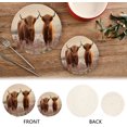 thumbnail image 4 of Coolnut Highland Cow Round Woven Potholders Set Trivets for Hot Dishe Heat Resistant Non-Slip Trivets for Cooking and Baking Kitchen Home Decor, 4 of 7