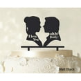 thumbnail image 1 of Couple Wedding Cake Topper Personalized Matt Black Cake Topper Color Option Available 5-7 Inches Wide, 1 of 1