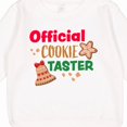 thumbnail image 3 of Inktastic Christmas Official Cookie Taster with Bell and Star Cookie Toddler Sweatshirt, 3 of 4
