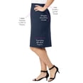 thumbnail image 5 of Jessica London Women's Plus Size Tummy Control Bi-Stretch Pencil Skirt Skirt, 5 of 6