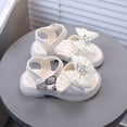 thumbnail image 5 of KPOPLK Girls Sandals Open Toe Cute Flats Dress Sandals Summer Cross Strappy Shoes Toddler/Little Kid/Big Kid Size 6,Beige, 5 of 9