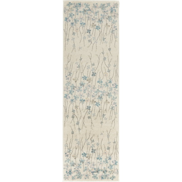 Nourison Tranquil Contemporary Floral Ivory 2'3