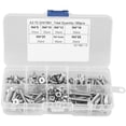 thumbnail image 1 of 180pcs M4 304 Stainless Steel Bolt Flat Head Screw Nuts Assortment Kit with Box, 1 of 5