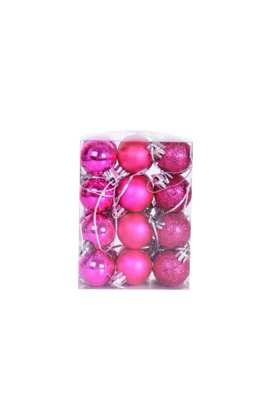 Christmas Balls 24pcs 1.18-Inch Small Christmas Tree Decoration Ornaments for Xmas Tree Holiday Wreath Garland Decor Ornaments
