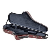 Crossrock Fiberglass Tenor Saxophone Case - Includes Accessory Pocket, Removable Shoulder Straps, TSA Lock - Red
