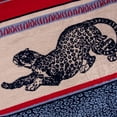 thumbnail image 4 of Avangard Leopards Jacquard Cotton Terry Blanket 87 x 85'' Throw Blanket for Couch Sofa or Bed, Red and Beige, 4 of 12