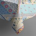 thumbnail image 5 of Multicolor Ethnic Striped Pattern Square Tablecloth,Waterproof Square Table Cover,Wipeable Spillproof Washable Table Cover for Home Kitchen Party Decor 52"x52"(132x132cm), 5 of 6