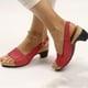 thumbnail image 2 of Amzcrzy Zapatos de mujer,Zapatos de mujer,Zapatillas de mujer, Zapatos de tacón bajo grueso y cómodos y elegantes para mujer, sandalias de verano con tacón grueso y hebilla, zapatos informales con pu, 2 of 4