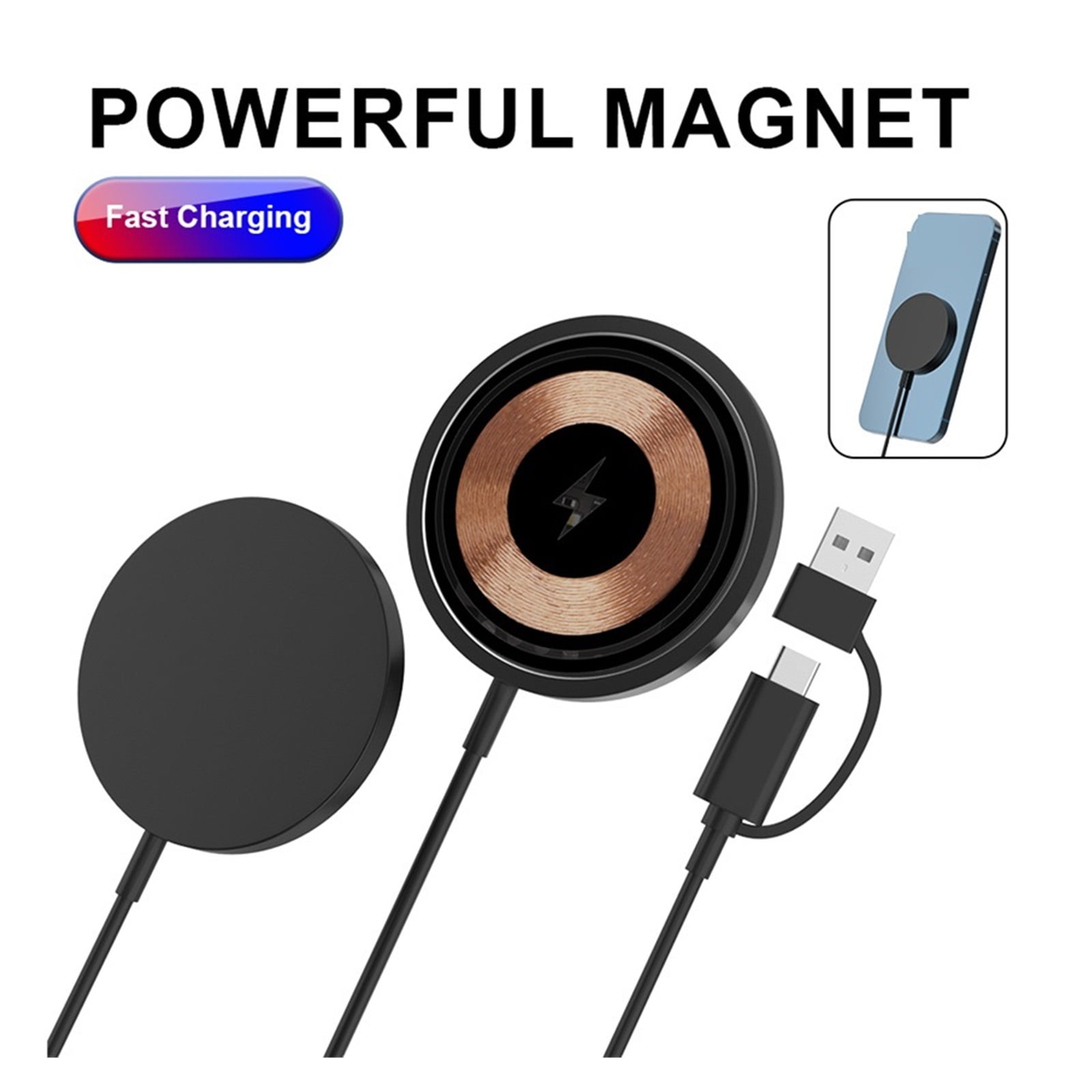 100W Wireless Charger Magnetic Fast Charging For Phone Induction Wireless Chargers Station ,Secure & Stable