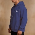 thumbnail image 3 of TKKCS Mens Pullover Hoodie with Kangaroo Pocket- Loose Fit Drawstring Long Sleeve Casual Soft Hooded Sweatshirt Navy Size S, 3 of 7