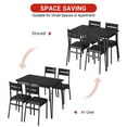 thumbnail image 3 of 5 Pcs Kitchen Table Set, Dining Table Set for 4, Rectangular Dinging Room Table with Soft Cushioned Chairs, Breakfast Nook, Modern Table Set for Small Places, Apartment, 3 of 7