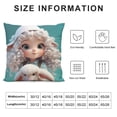 thumbnail image 5 of GOSMITH  Just a Girl Who Loves Sheep Throw Pillow Case Funny Animal Pattern Farm Sheep Decorative Cushion Cover for Farmhouse Living Room Bedroom Girls Room,Gifts for Sheep Lovers Girls, 5 of 5