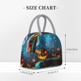 thumbnail image 2 of Balery Spooky Halloween Bolsa de Almuerzo para Mujeres, Caja de Almuerzo, Bolsa de Almuerzo Pequeña Impermeable, Tote de Almuerzo Reutilizable con Gran Capacidad, 2 of 6