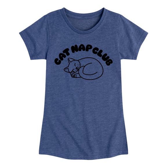 Instant Message - Cat Nap Club - Toddler And Youth Girls Short Sleeve Graphic T-Shirt