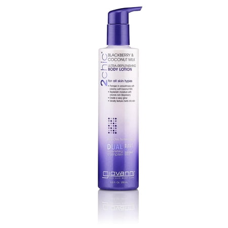 Giovanni 2chic Ultra Replenishing Body Lotion, Blackberry and Coconut Milk 8.5 oz