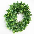 thumbnail image 3 of Dengmore White Simulation Garland Lysimachia Field Pendant Door Knocker Round Leaf Decoration Green, 3 of 8