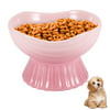 Large Capacity Hand-Painted Notched Ceramic Pet Feeder Bowl High Foot Design Notched Feeder Bowl Elevated Ceramic Pet Bowl Anti-Overturning Feeder Bowl for Cat Dog
