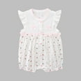 thumbnail image 2 of THDHVS Newborn Casual Outfits,Summer Onesies for Newborn ,Toddler Toddler Girls Short Sleeve Print Color T-Shirt Round Neck Jumpsuit Romper White 12-18 Months, 2 of 3