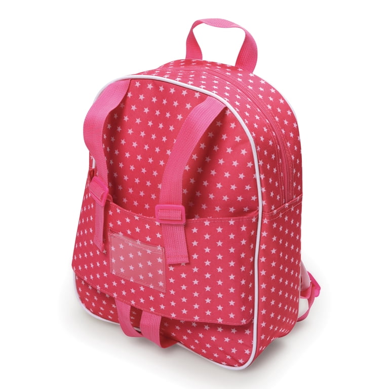 Badger Basket Doll Travel Backpack, Pink Star photo 1