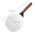 thumbnail image 2 of Yirtree 13inch Stainless Steel Wide Spatula Turner with Strong Wooden Handle - Dishwasher Safe Pizza Peel Kitchen Utensil - Heavy Duty Metal Lifter for Grilling, Cooking, Baking, 2 of 8