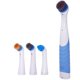 thumbnail image 1 of Cepillo de limpieza eléctrico con 4 cabezales de cepillo doméstico multiusos para baño/cocina y zapatos Cepillo de fregado eléctrico doméstico (blanco y azul) JAMW Sencillez, 1 of 5
